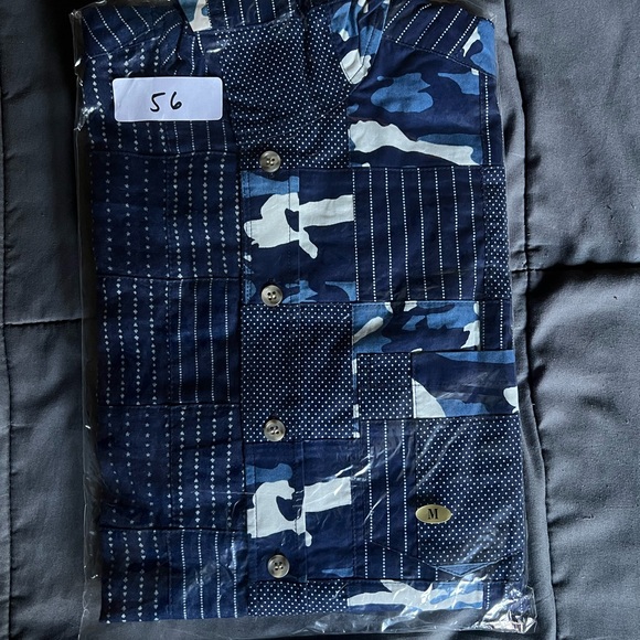 Emotionally Unavailable Flannel Button Up Shirt Blue - Picture 4 of 4